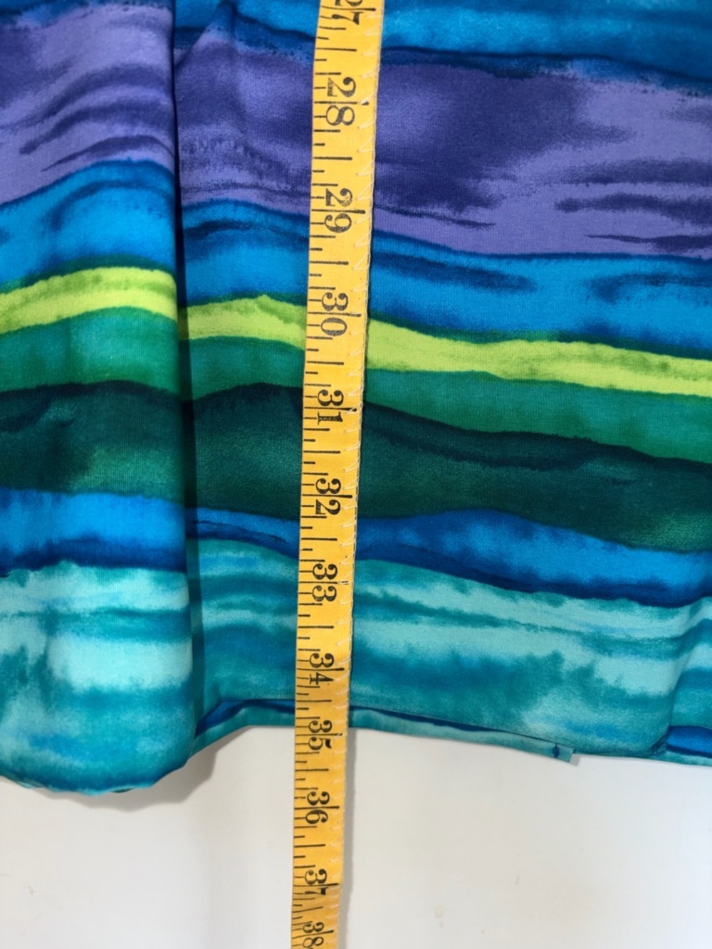 Jessica Howard Petite Multicolor Striped Shift Dress - Blue/Green/Purple - Picture 5 of 5
